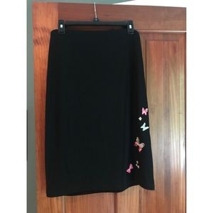 2 Day Sale 💜Black Skirt -butterfly’s Size Large